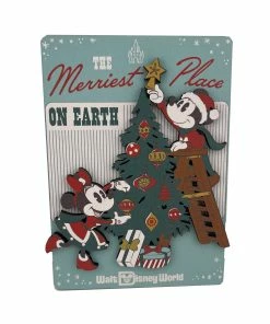 Hot Sale 😍 Disney Magnet - Holiday Santa Mickey And Minnie With Tree ⭐