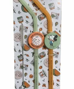 Flash Sale ⌛ Disney Reusable Straws With Brush - Flower & Garden 2020 - Silicone ????