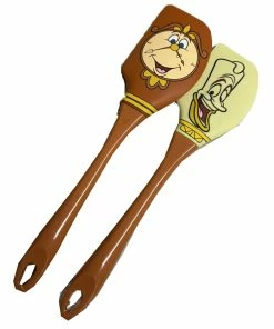 New ???? Disney Spatula Set - Lumiere & Cogsworth - Beauty & The Beast ????