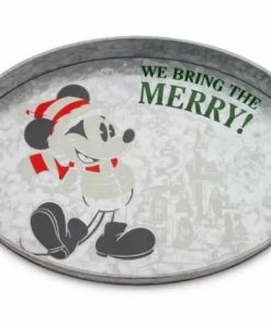Best Pirce 🌟 Disney Holiday Serving Tray - Walt's Holiday Lodge - Santa Mickey 🌟